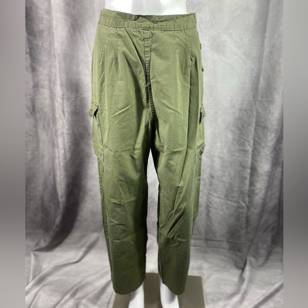 VTG Women’s Utility Green Khaki Slacks